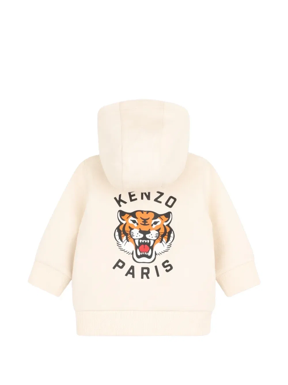 Комплект Tiger из худи и шортов Kenzo Kids, бежевый — фото 4