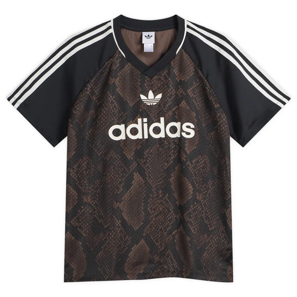 Женская футболка из сатина с принтом Satin jersey Adidas, Earth Strata & Aurora Coffee