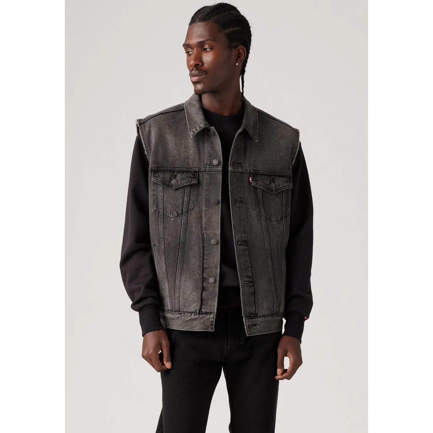 Мужская джинсовая жилетка свободного кроя Levi's, Night Owl Vest — фото 2