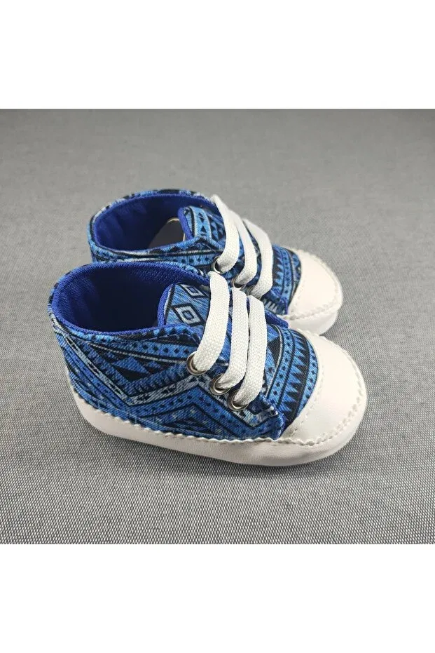 Детские ботинки для мальчиков с этническим узором Oscar Baby, Blue — фото 3