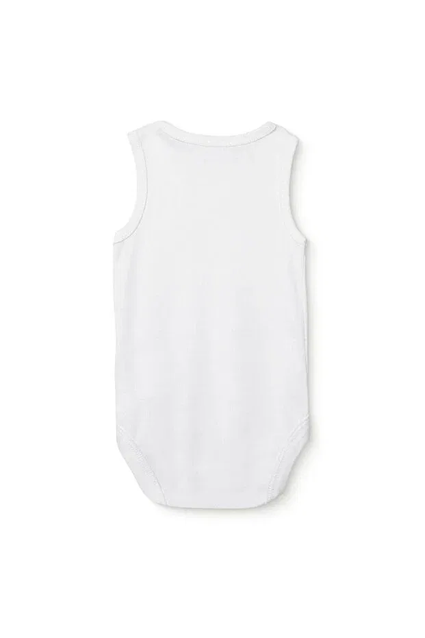 Детское боди для новорожденных с коротким рукавом Hellobaby Unisex White Body Snap Crew Neck Undershirt Sleeve White, Ebebek Hello Baby, White — фото 2