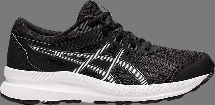 

Кроссовки contend 8 gs 'black white' Asics, черный