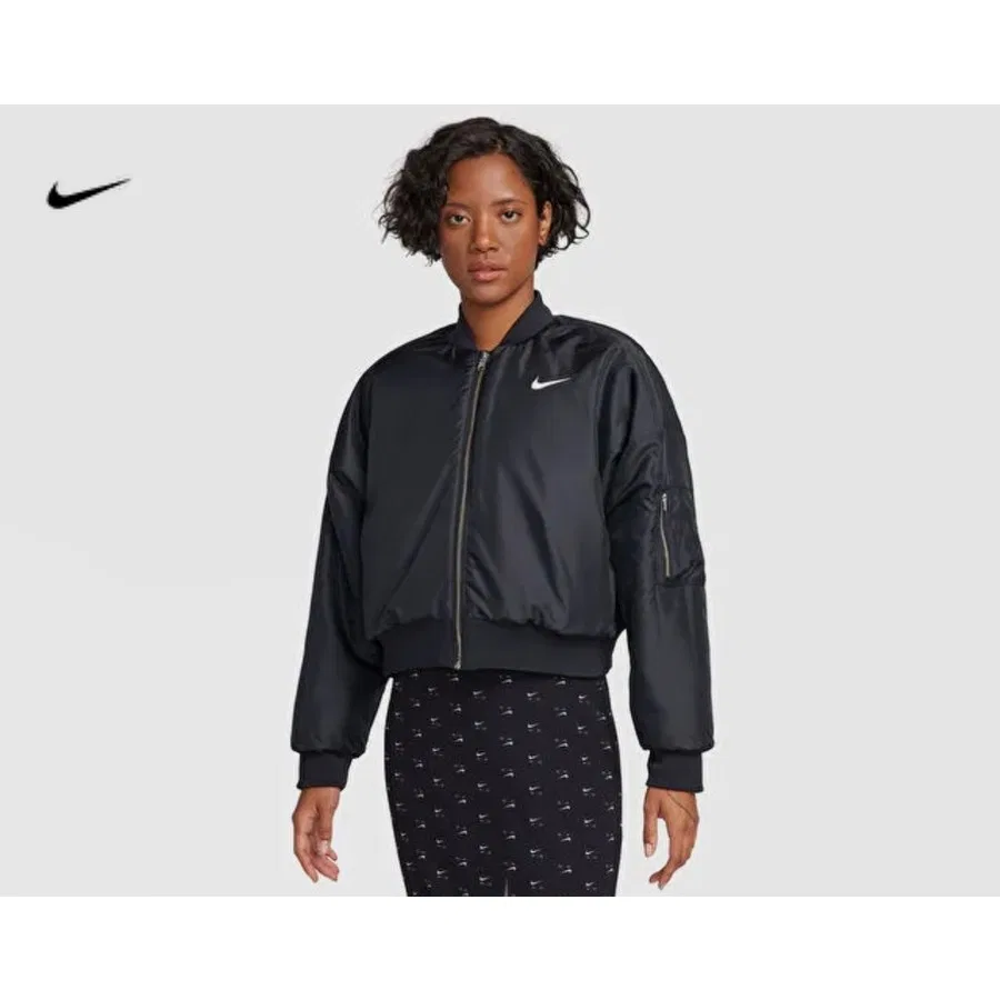 Женский двусторонний бомбер Nike W Sportswear, Черный — фото 2