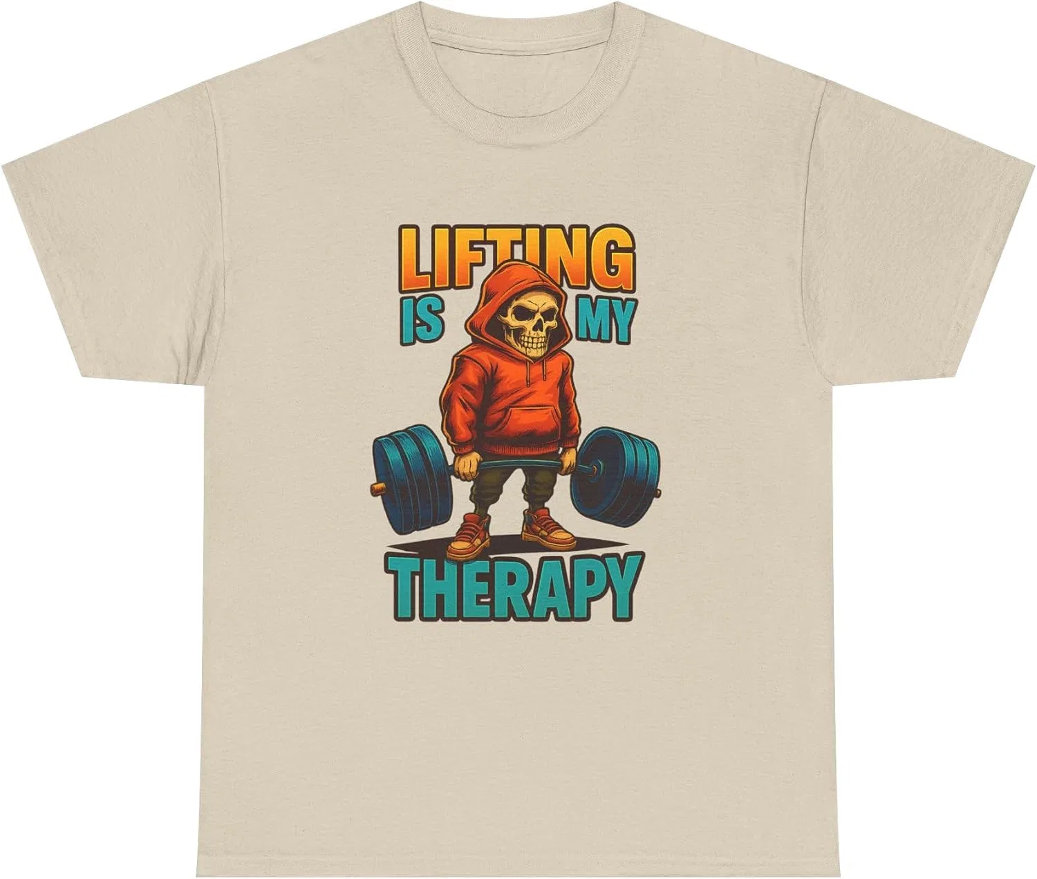 Мужская футболка с принтом Lifting Is My Therapy, Sand