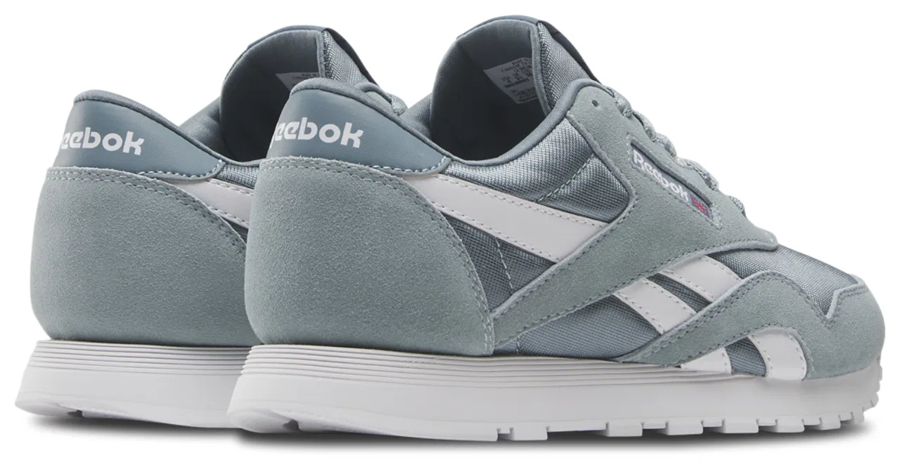 Кроссовки для девочек Classic Nylon Reebok, цвет Soft Slate/White — фото 2
