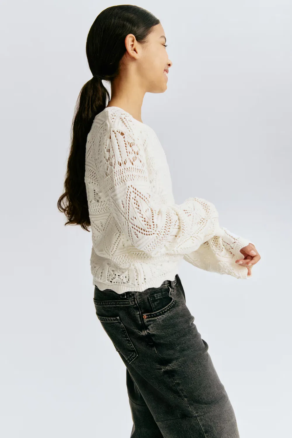 Свободные джинсы-клеш H&M, Dunkles Denimgrau — фото 2
