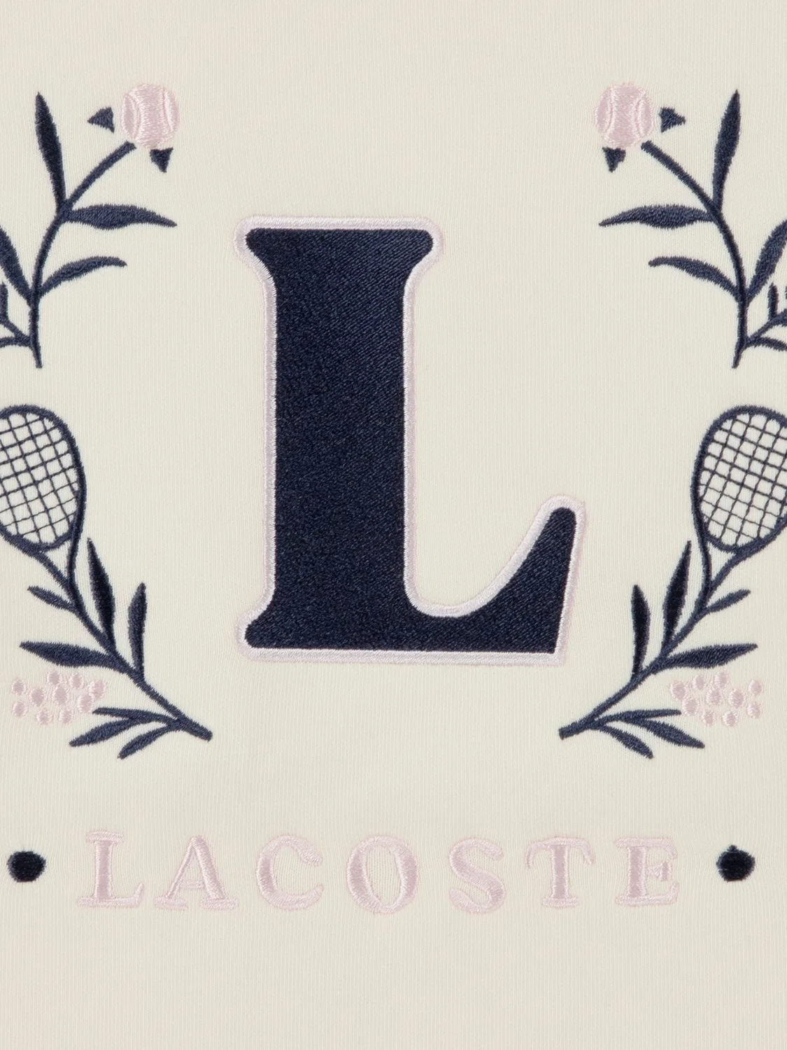 Футболка с круглым вырезом, оверсайз Lacoste, кремовый — фото 3