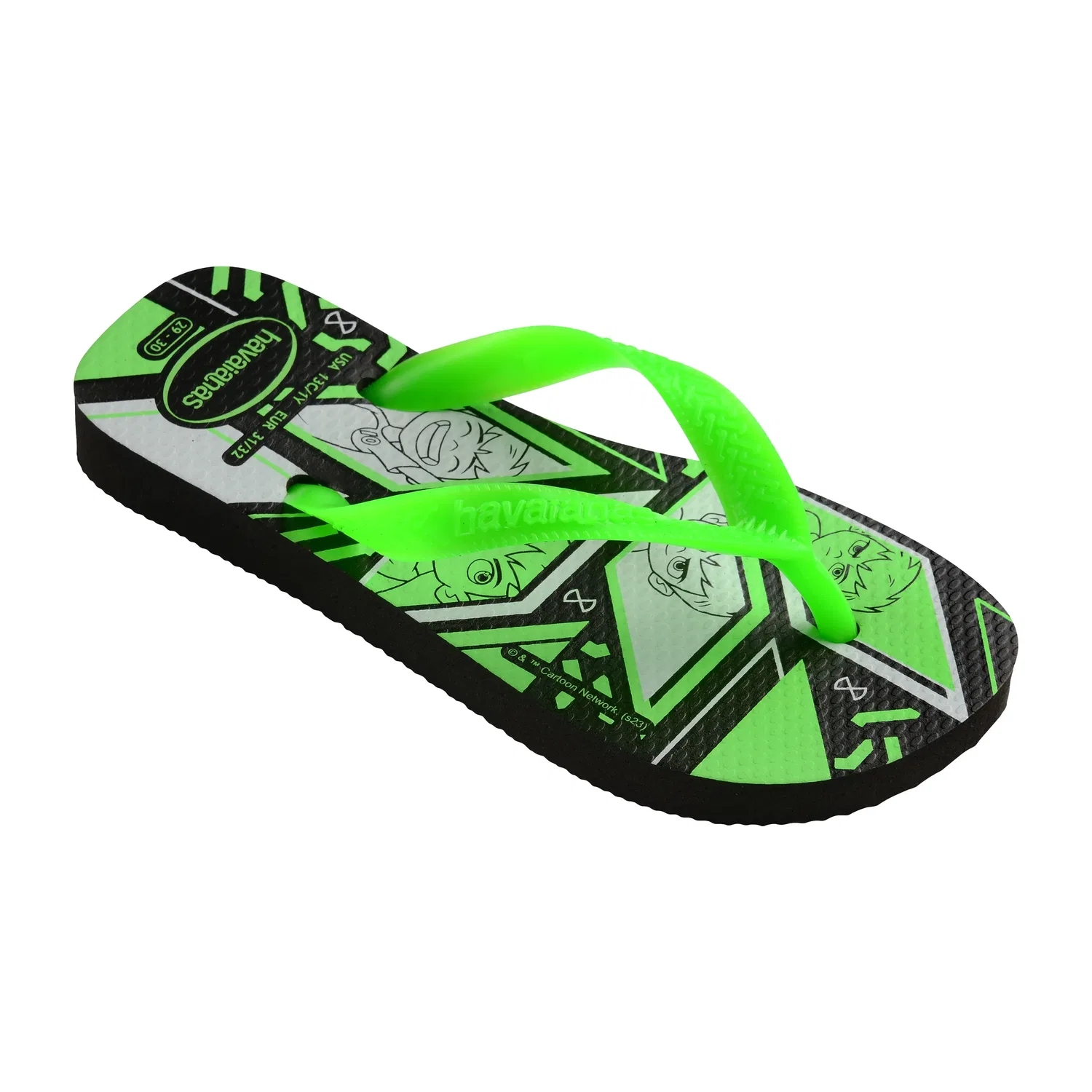 Шлепанцы детские с принтом PJ Masks Havaianas, зеленый — фото 2
