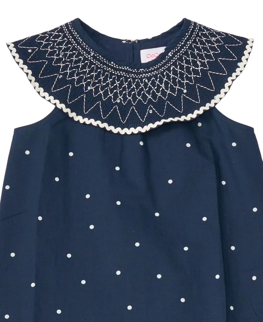 Детское платье для девочек без рукавов CeCe, Classic Navy — фото 3