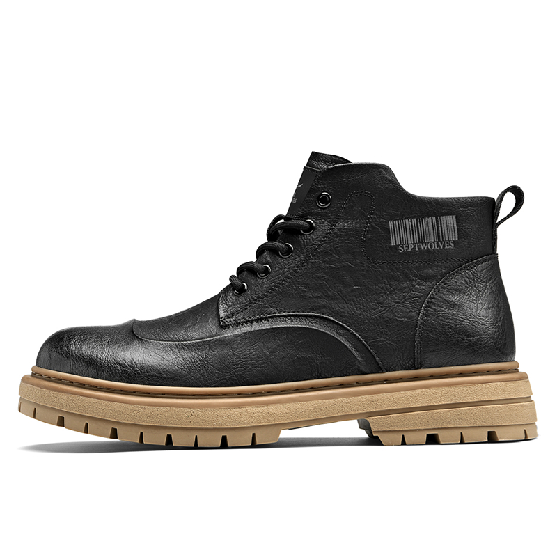 

Короткие мужские ботинки Martin SEPTWOLVES, Black (Standard Leather Shoe Size)