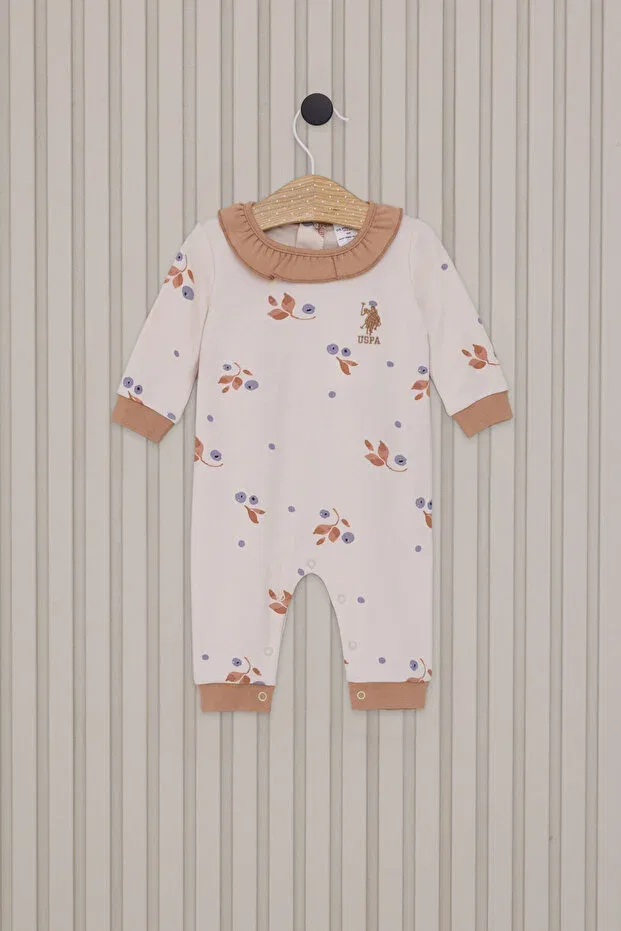 Детский комбинезон для девочек с длинным рукавом U.S. Polo Assn., Beige Melange