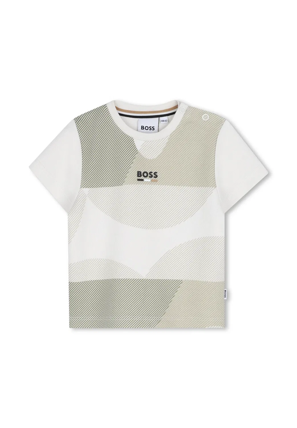 Футболка с принтом "manches courtes" - футболка с принтом Boss Kidswear, Ivory