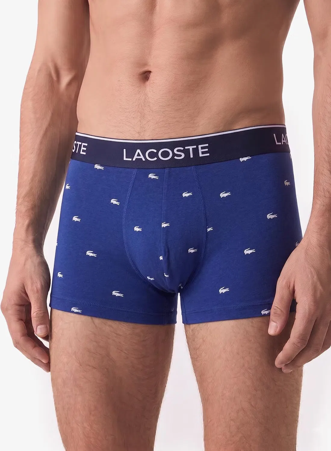 Трусы-боксеры с принтом крокодилов, комплект из 3 штук, Lacoste, белый — фото 4