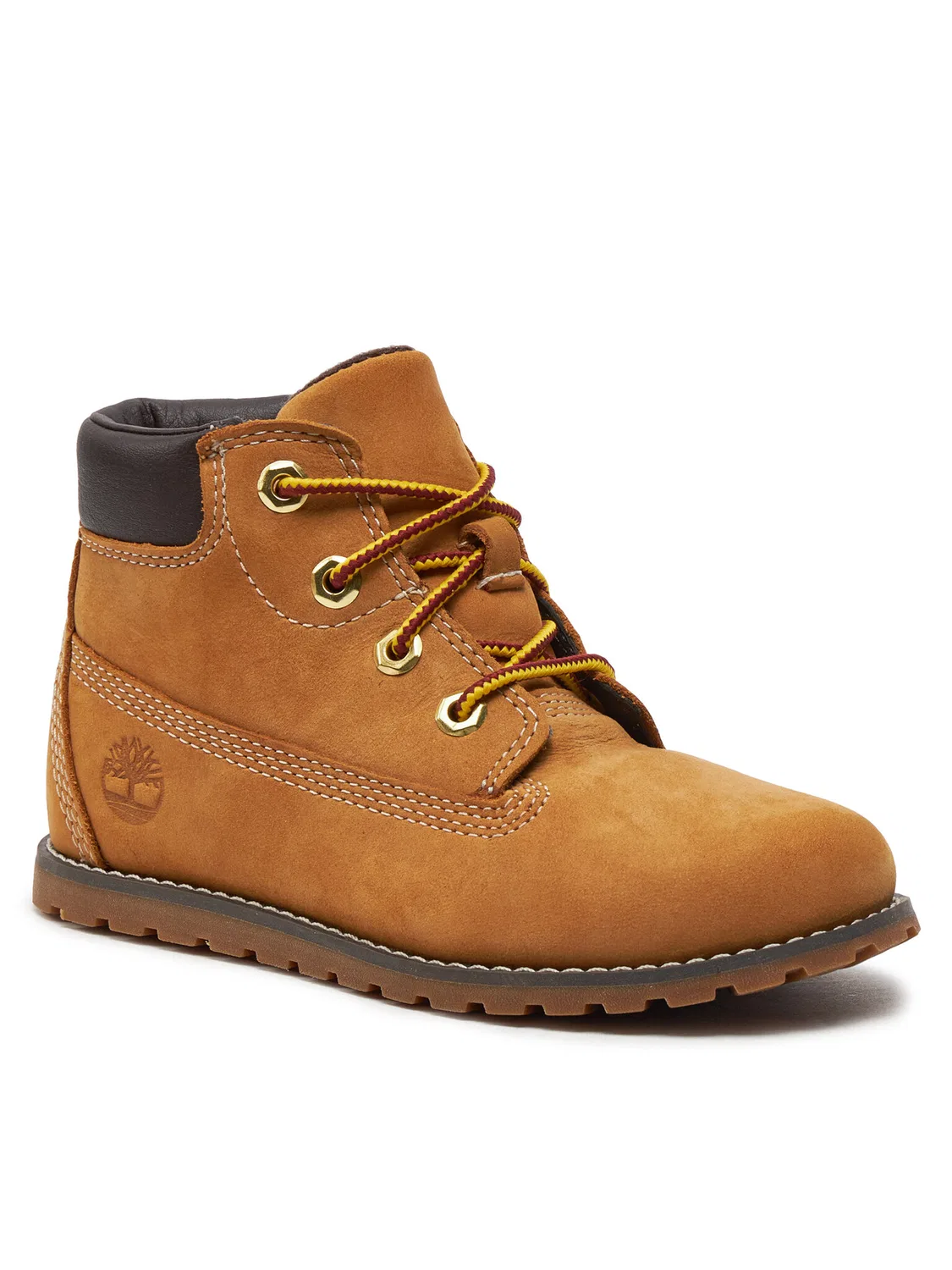 Ботильоны на шнуровке для мальчика Pokey Pine Boot Timberland, коричневый — фото 2