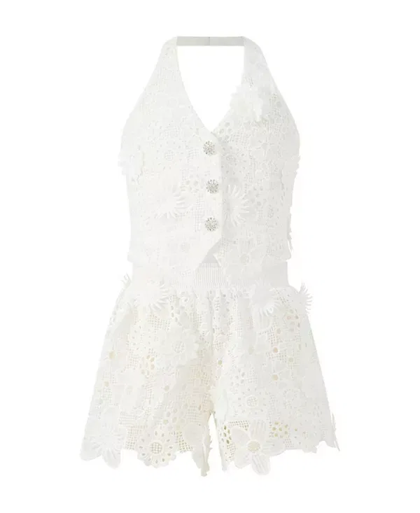 Детский топ для девочек с вышивкой Lucinda Embroidered Vest Marlo Kids, Ivory — фото 3