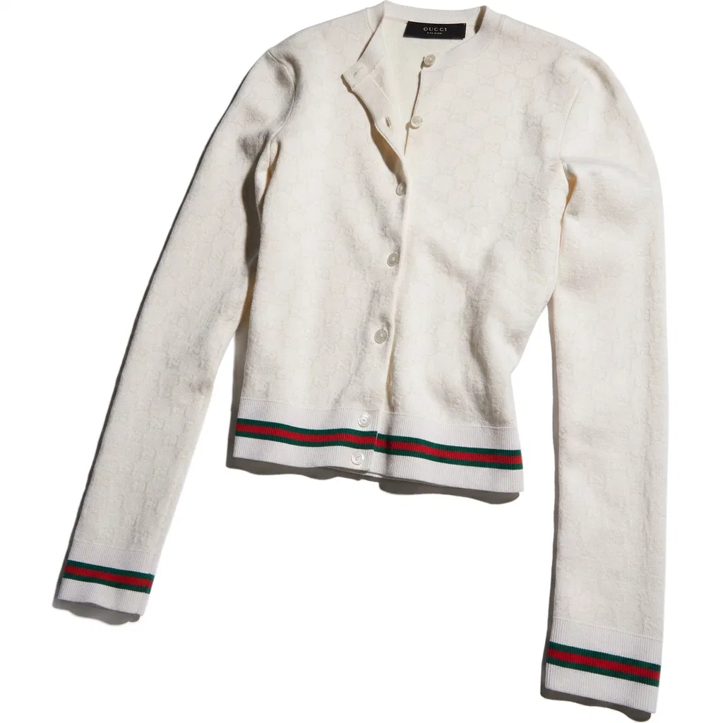 Женский джемпер с круглым вырезом и прямым кроем Ivory GUCCI, Ivory