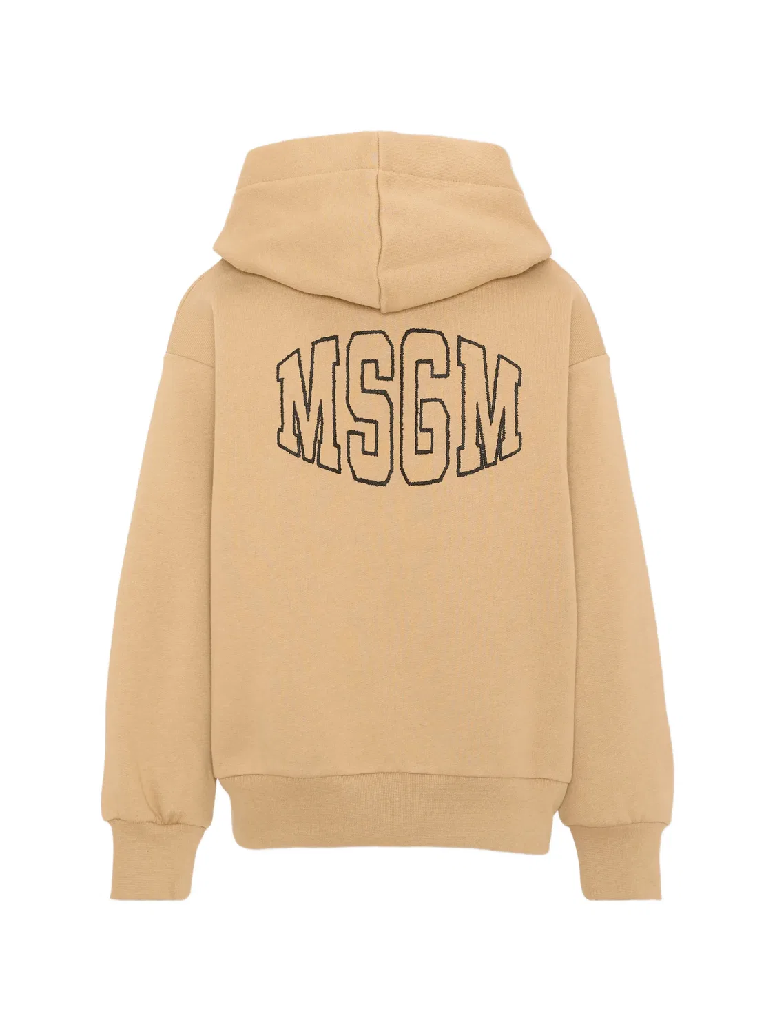 Хлопковое худи на молнии с логотипом MSGM, нейтральные — фото 2