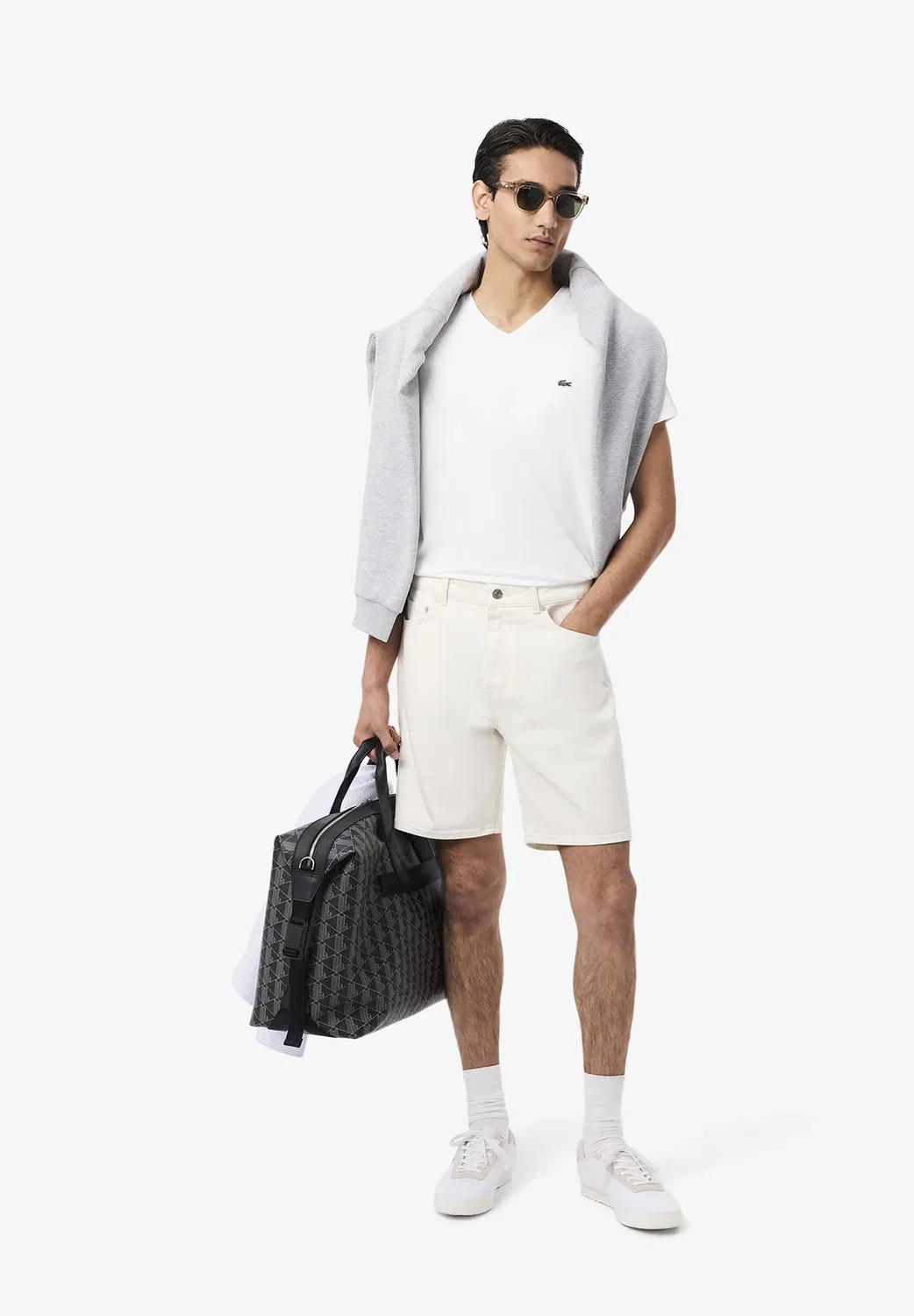 Простая футболка Lacoste, Blanc — фото 2