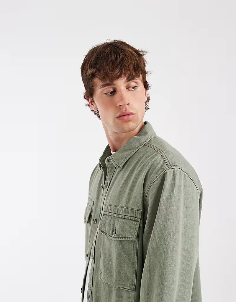 Рубашка Levi's Waller свободного кроя, шалфейно-зеленый — фото 3