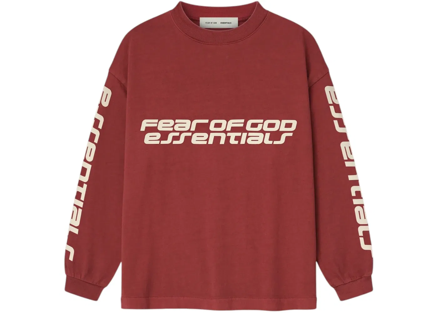 Детская футболка с длинным рукавом Tee Fear of God, Crimson