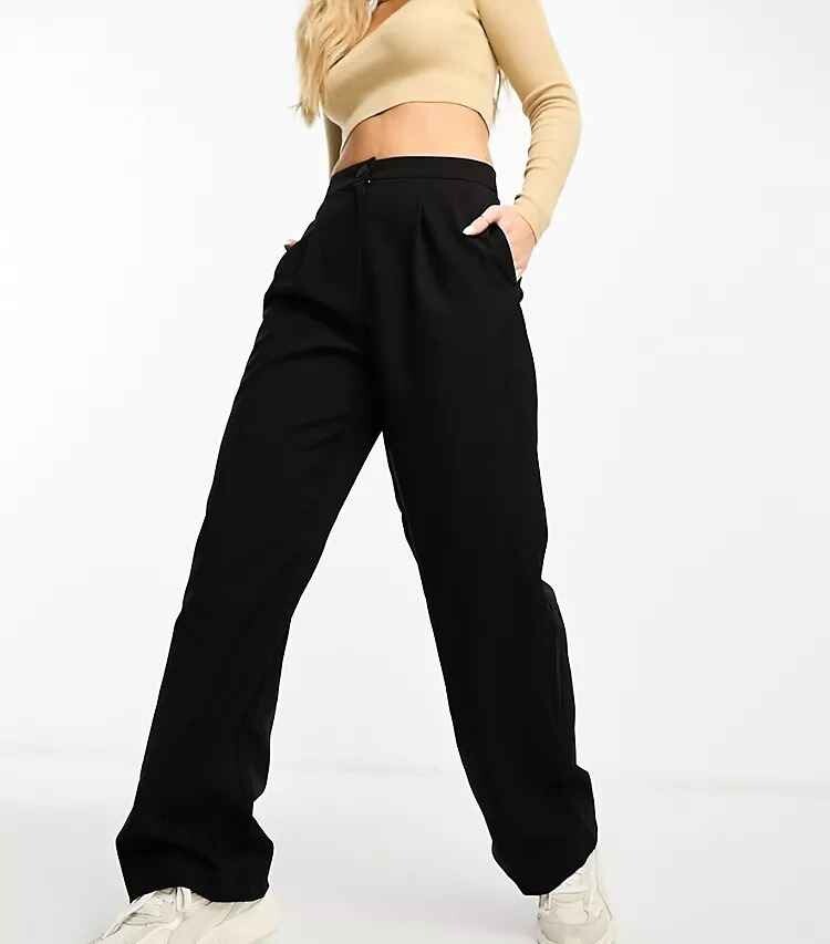 

Брюки Asos Design Hourglass Relaxed Dad Trouser, черный