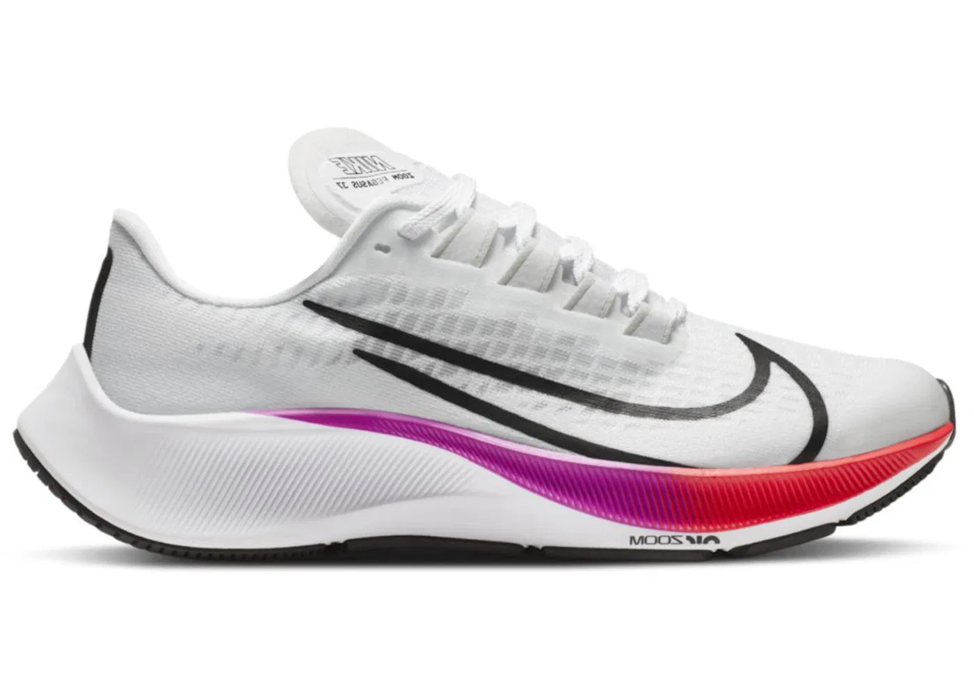 Детские кроссовки с амортизацией Nike Air Pegasus 37 Ombre (GS) Nike, White Flash Crimson Hyper Violet Jade Aura