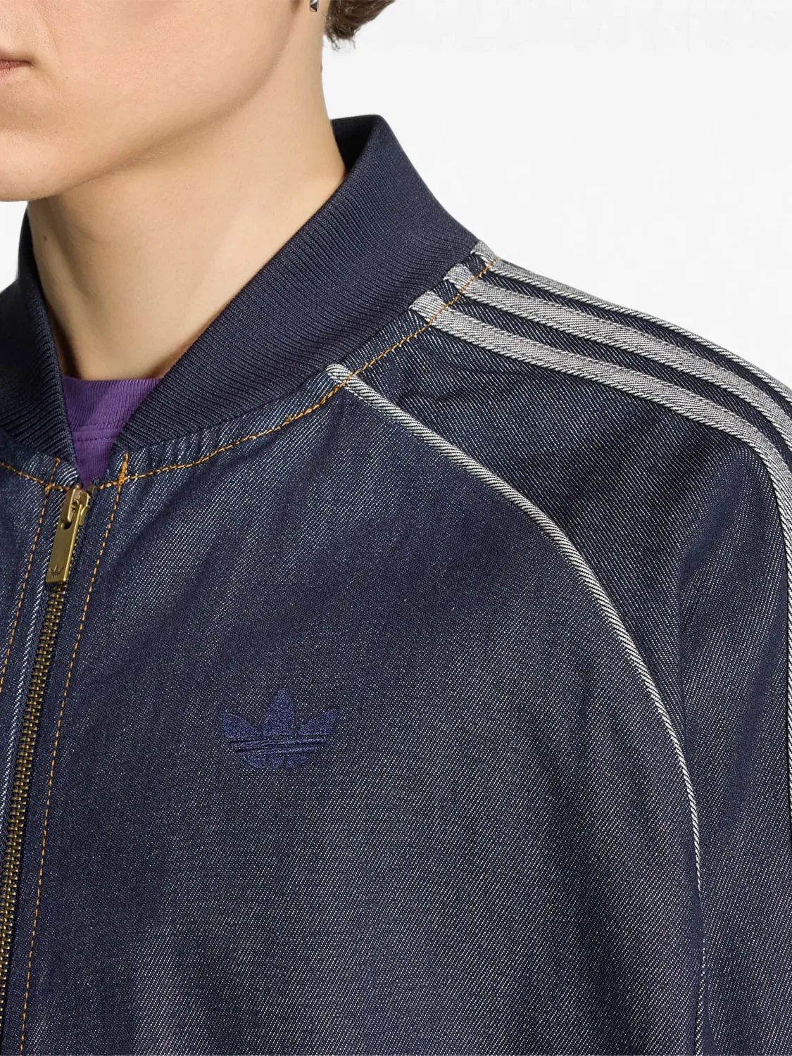 Куртка SST Adicolor синего цвета Adidas, синий — фото 4