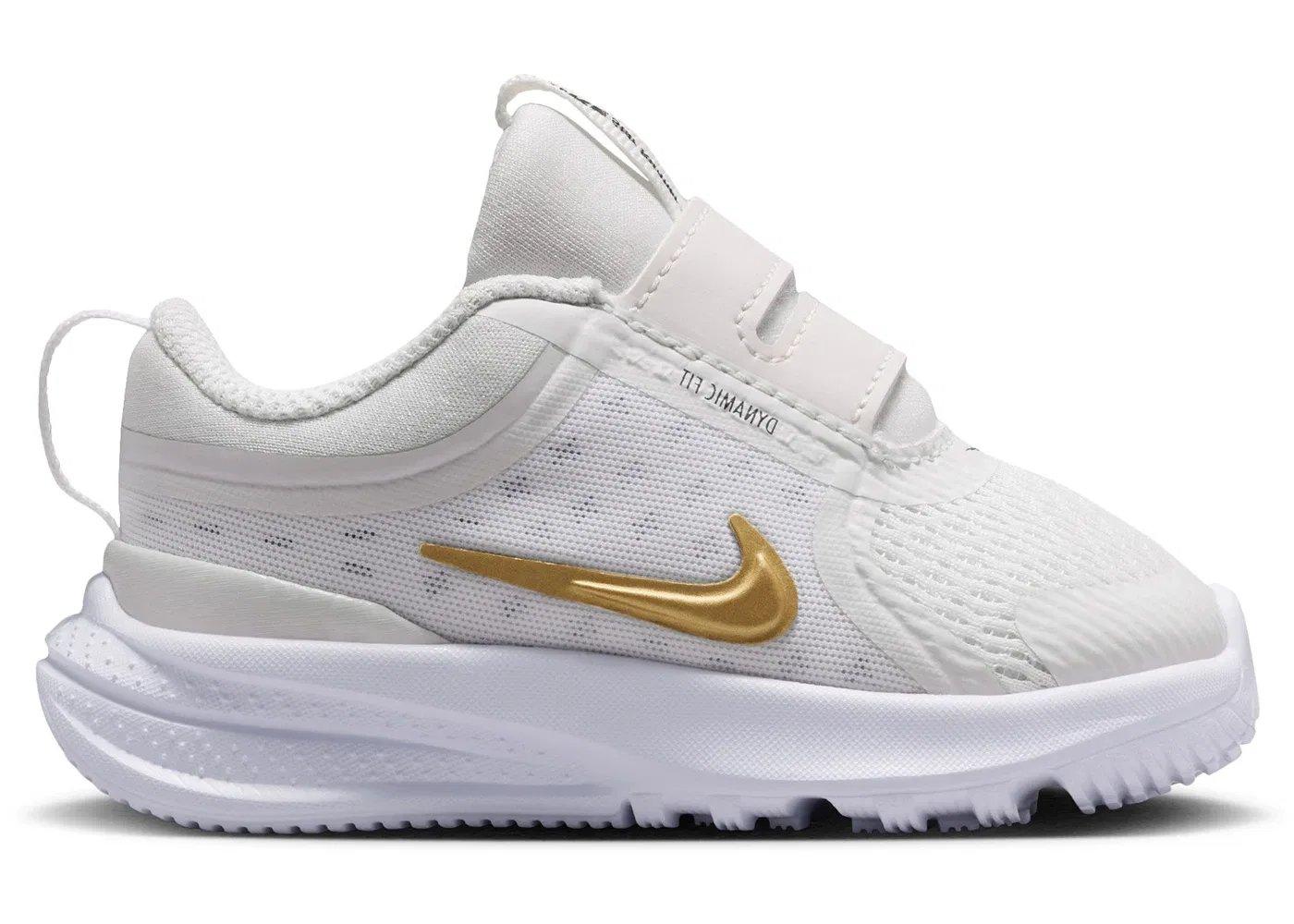Детские кроссовки для бега с застежкой-липучкой Nike Star Runner 5, Platinum Tint/Black/Metallic Gold