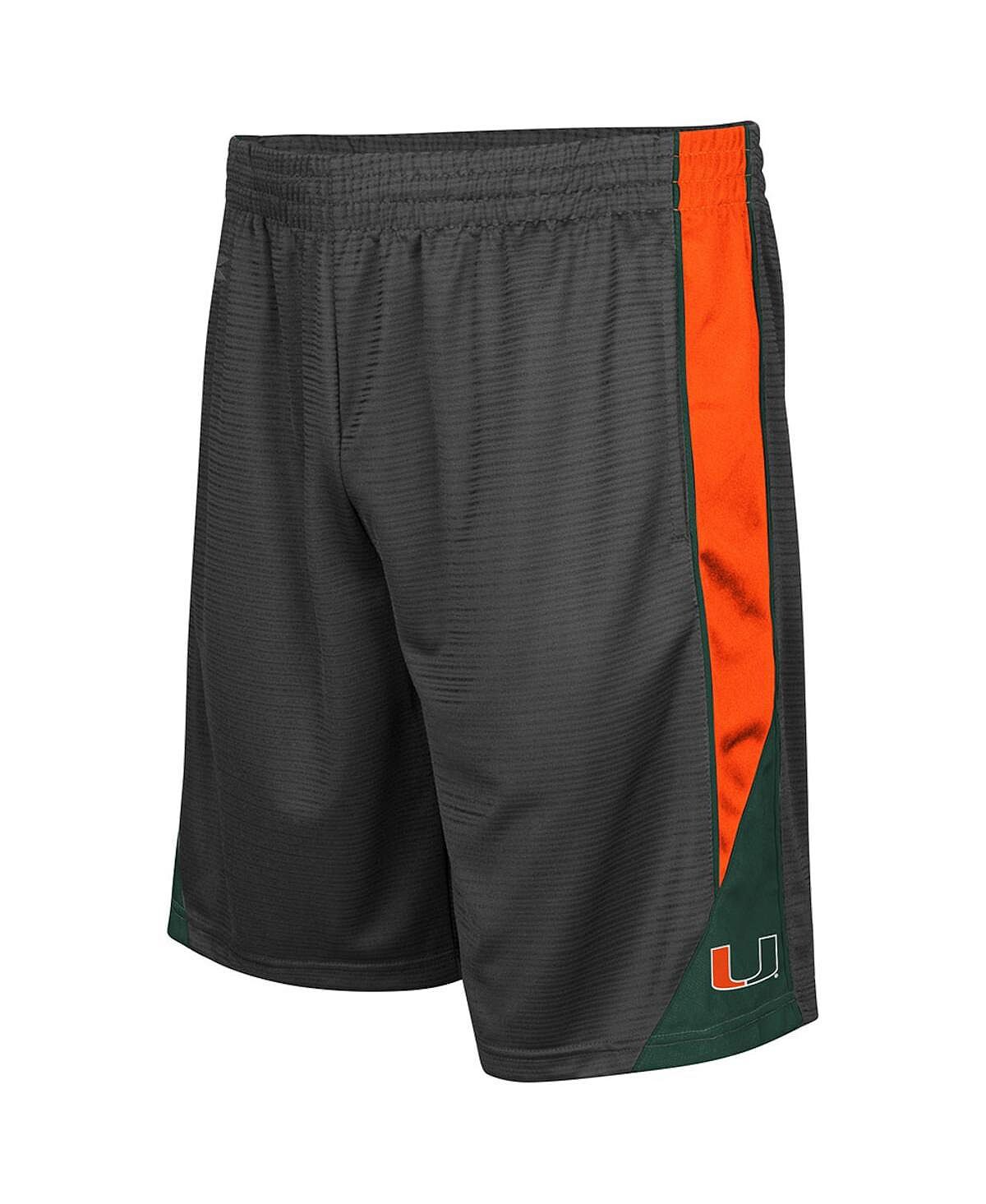 

Мужские угольно-серые шорты turnover miami hurricanes Colosseum, мульти
