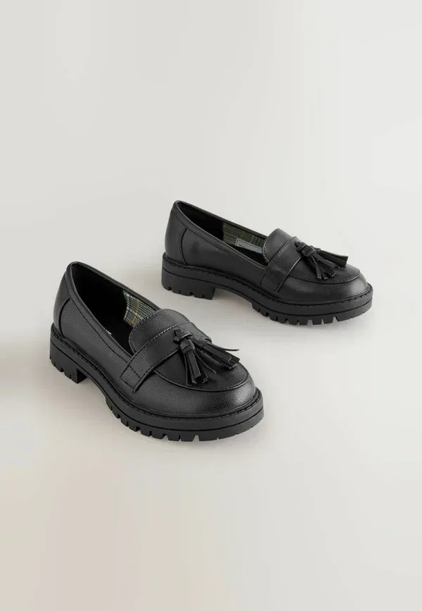 Туфли с кисточками School Chunky Tassel Loafers Next Matt Black, черный — фото 2