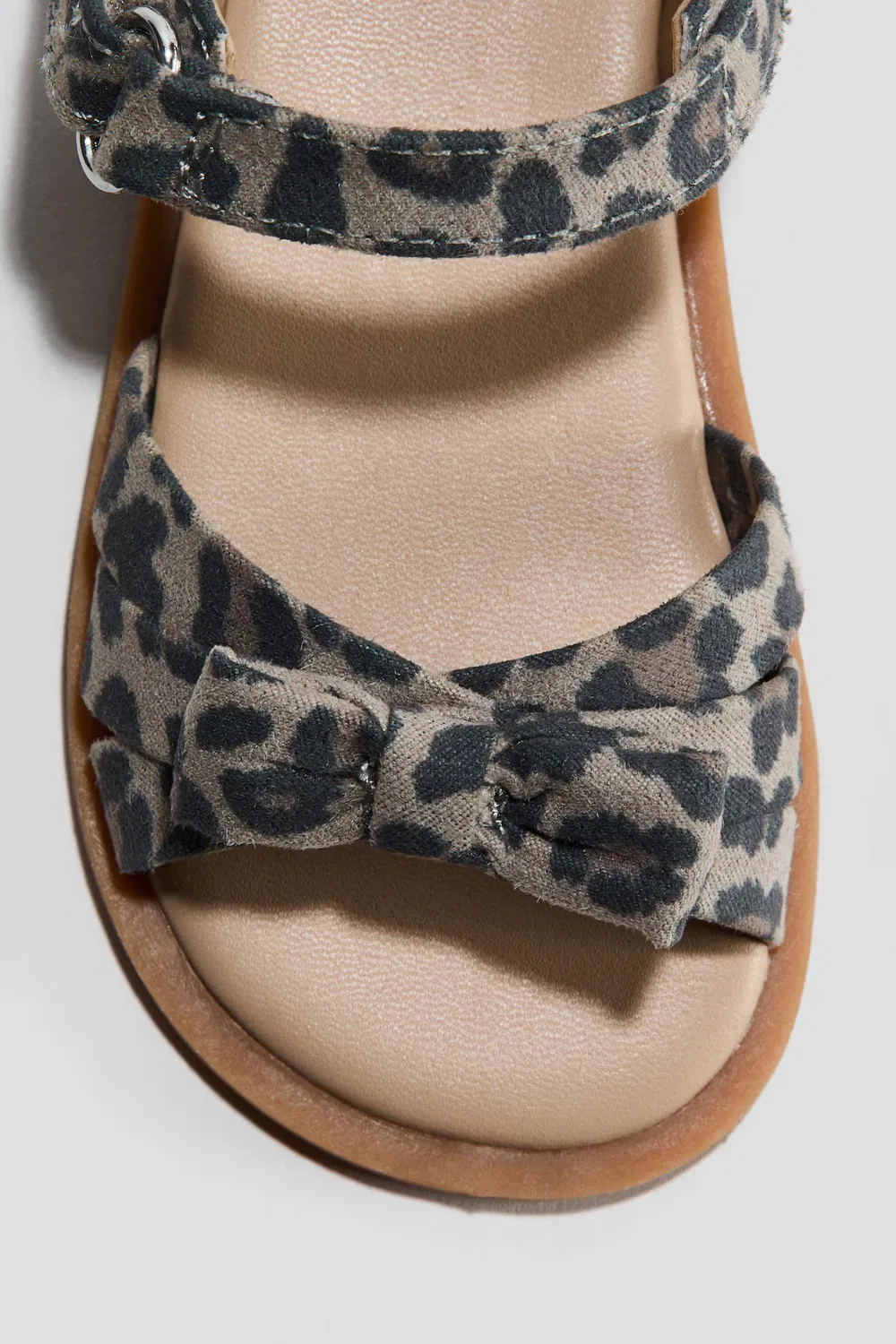 Босоножки с ремешками и аппликациями H&M, Beige/Leopardenprint — фото 3
