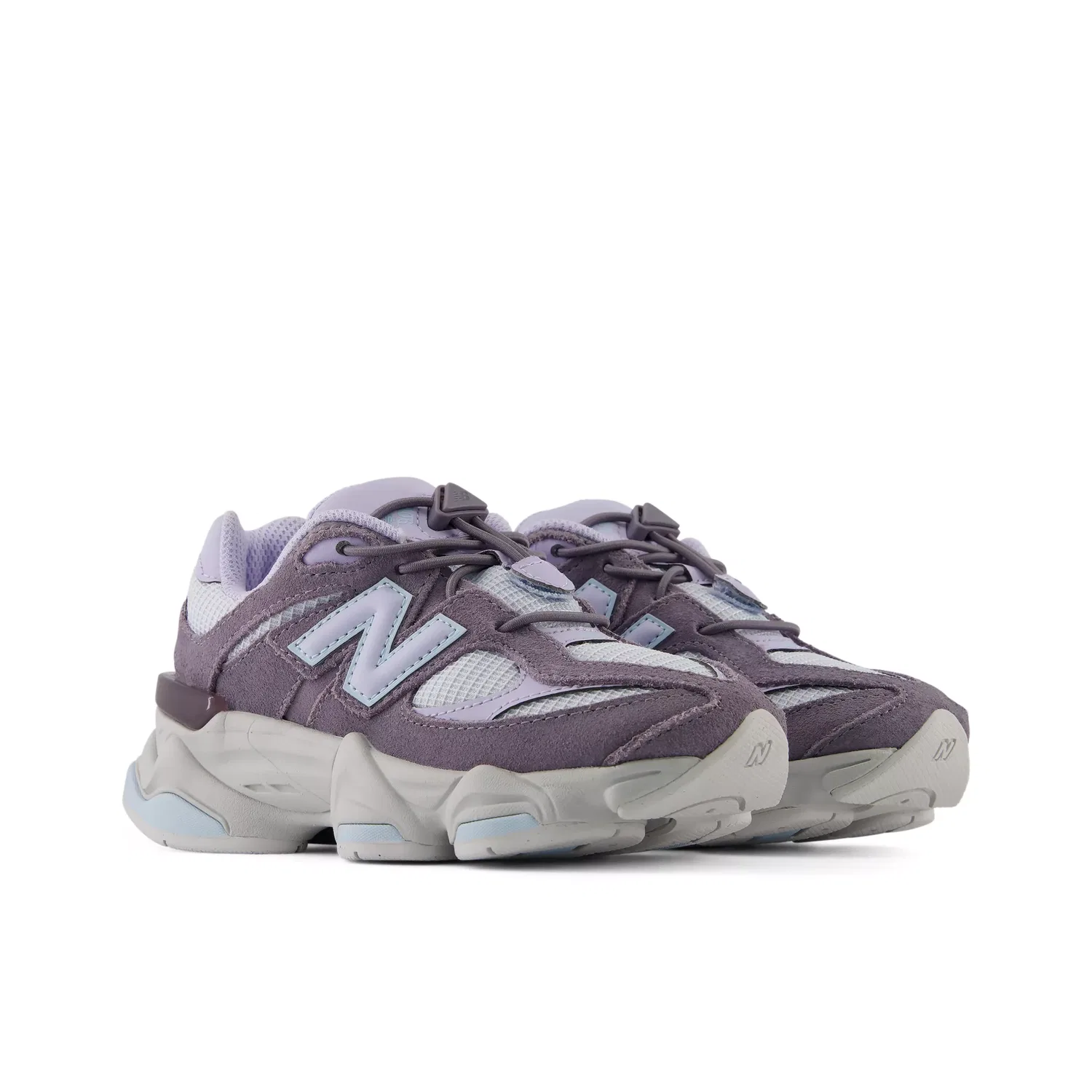 Детские кроссовки с эластичными шнурками 9060 Bungee New Balance, Smoked Violet With Off-Line Grey — фото 2
