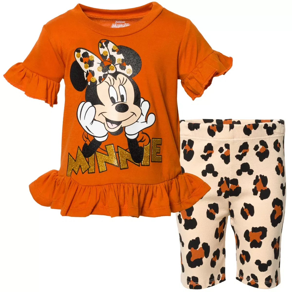Детский комплект футболки и шорт с принтом Mickey Mouse & Friends Disney, Orange