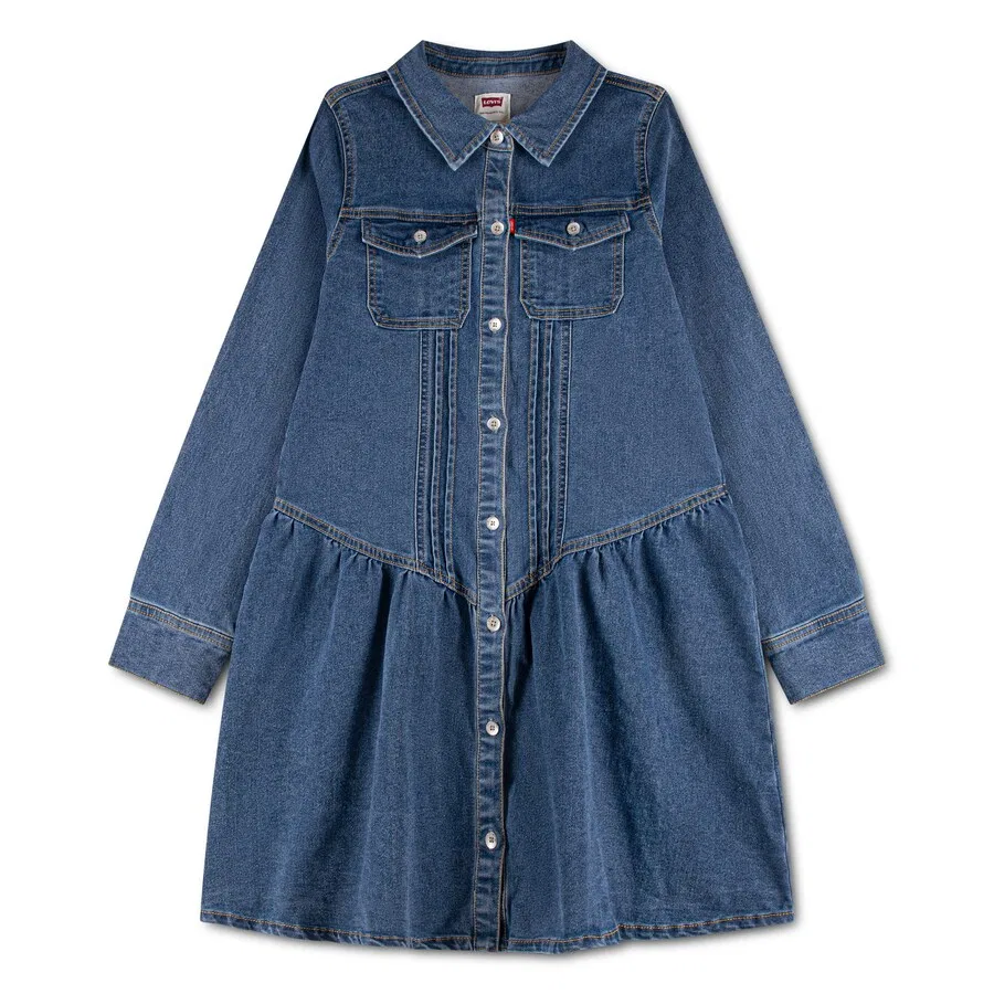 Детское платье Levi's Kids синего цвета