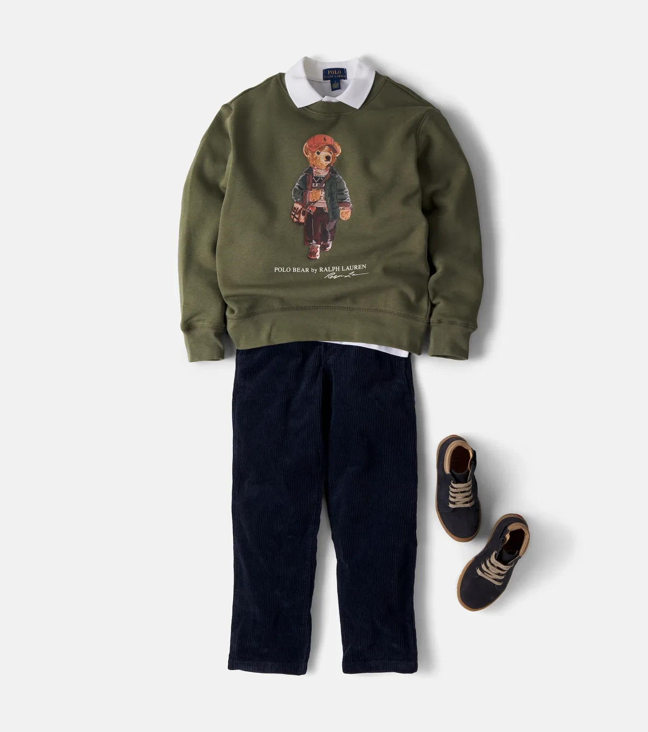 Свитшот с принтом Polo Ralph Lauren Kids, зеленый — фото 2