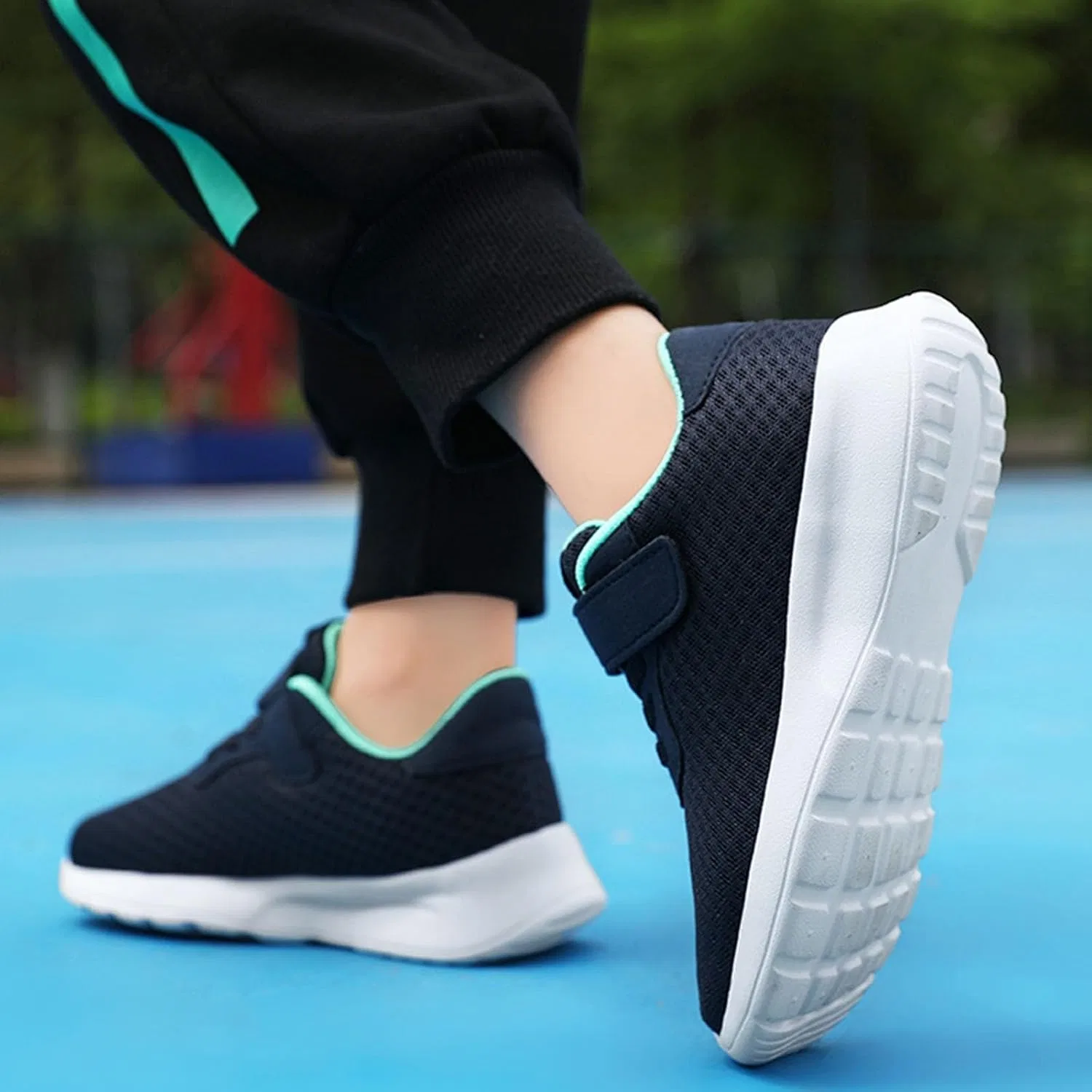 Детские кроссовки для девочек из дышащей сетки, Mint Green — фото 2