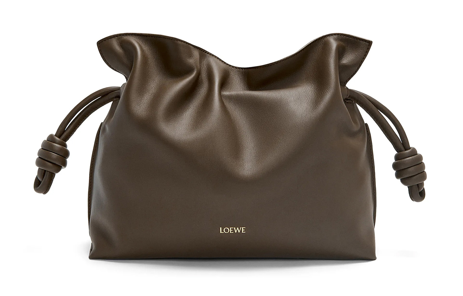 

LOEWE Фламенко Клатч из кожи наппа с одним плечом средний женский шоколадный