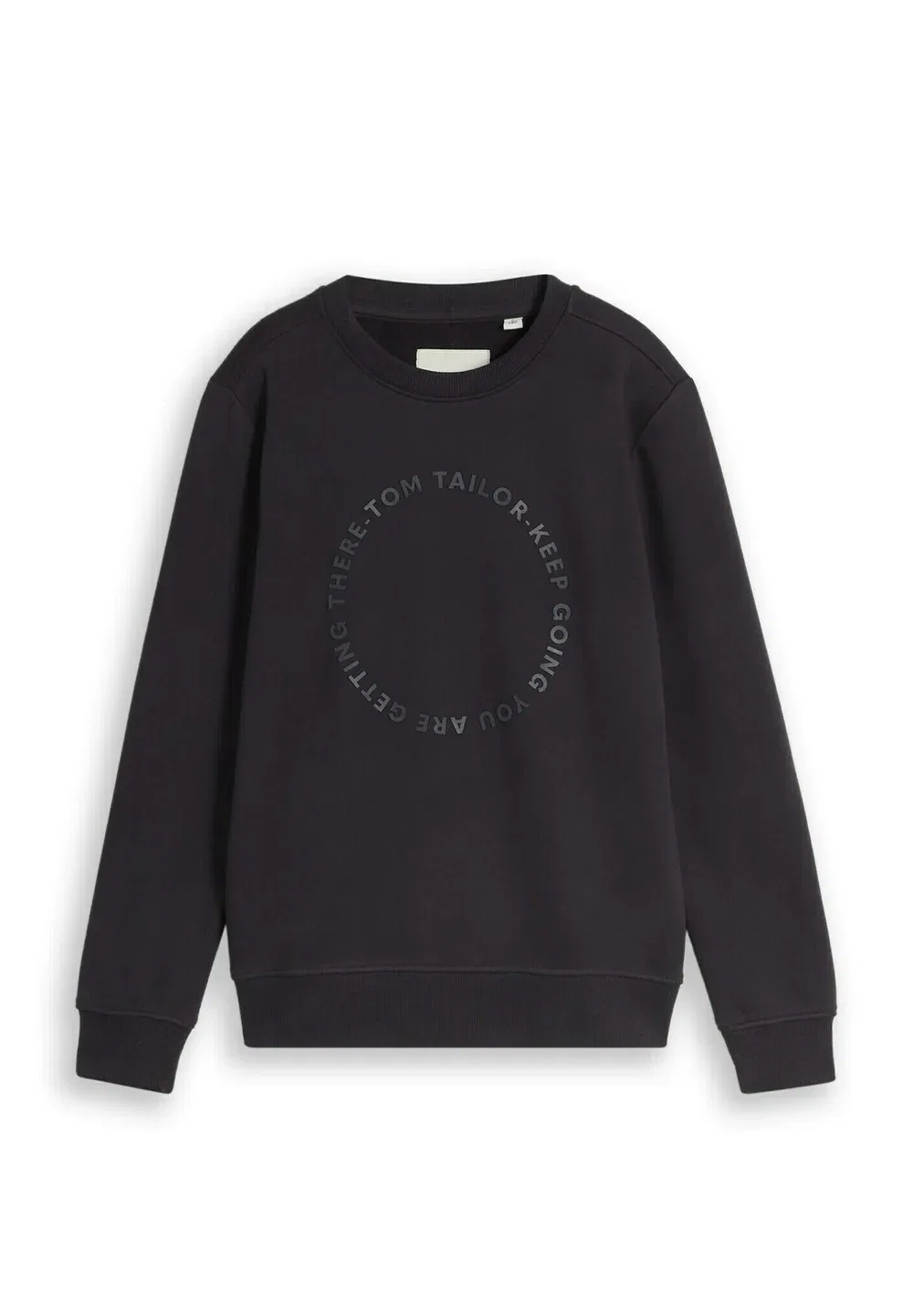 Толстовка Strick & sweatshirts базовая модель с принтом - толстовка Tom Tailor, Coal Grey