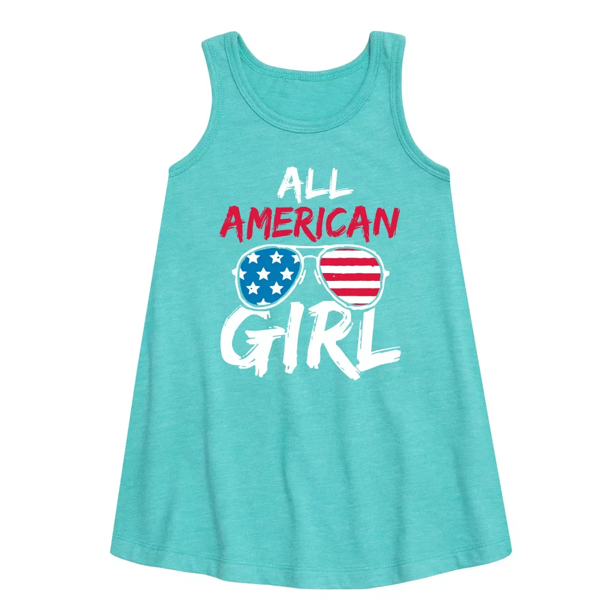 Детское платье-трапеция без рукавов All American Girl Instant Message, Turquoise
