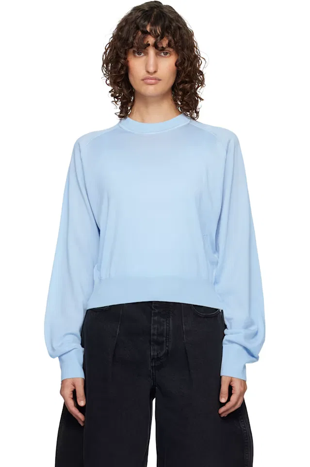 Синий свитер с буквой j Jacquemus
