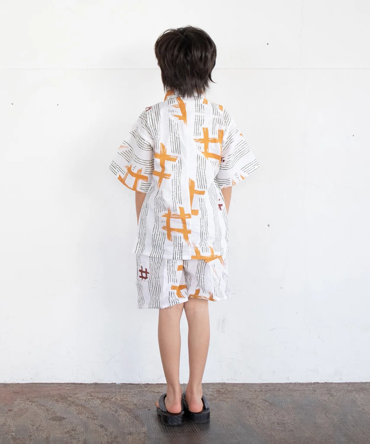 Детское кимоно-юката с принтом Yukata-kan Grace, Зеленый — фото 4