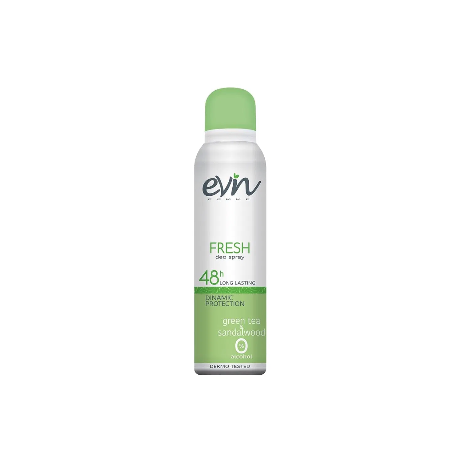 Дезодорант-антиперспирант EVIN Femme Fresh 48H, 150 мл, Green Tea and Sandalwood