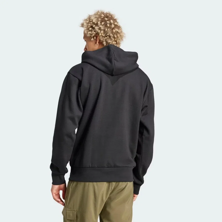Свитшот мужской с капюшоном Essentials Big Logo adidas, Черный — фото 2