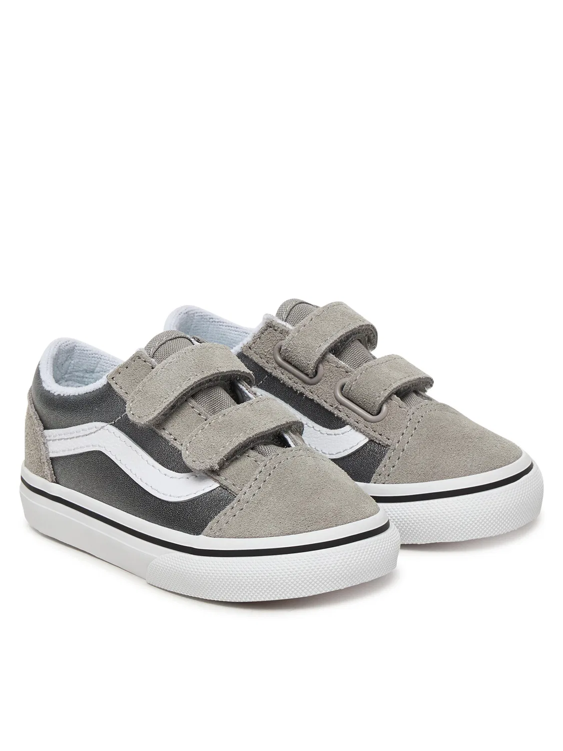Тканевые кроссовки для девочки Old Skool Vans, серебристый — фото 2