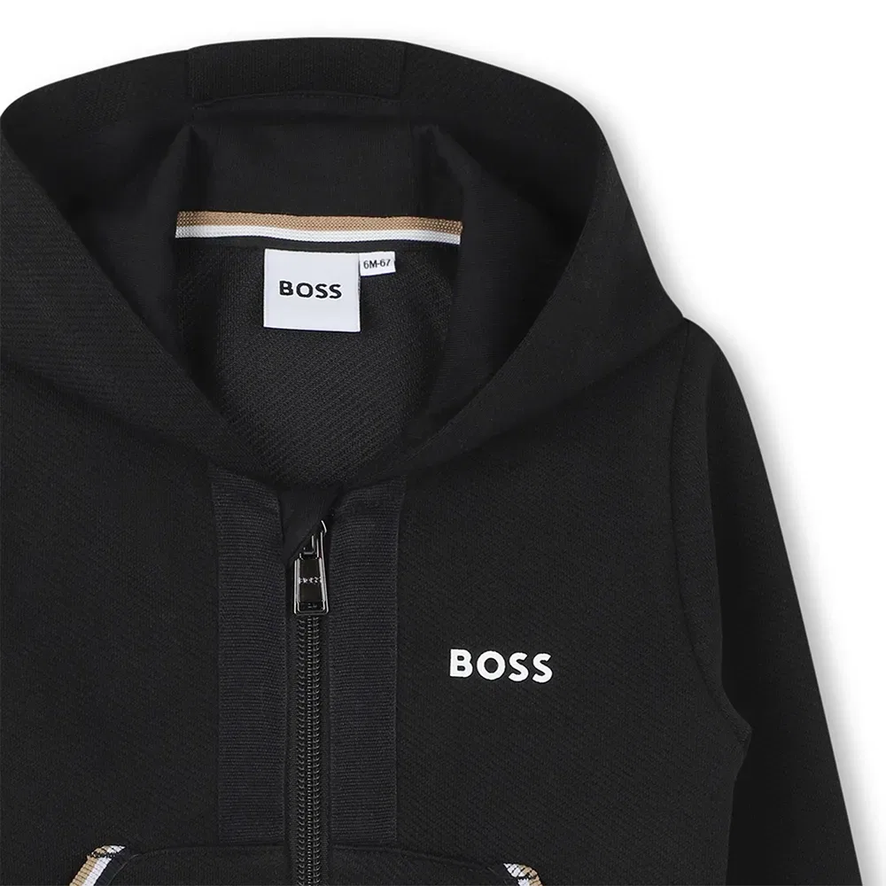 Свитшот на молнии BOSS J52849, черный — фото 3