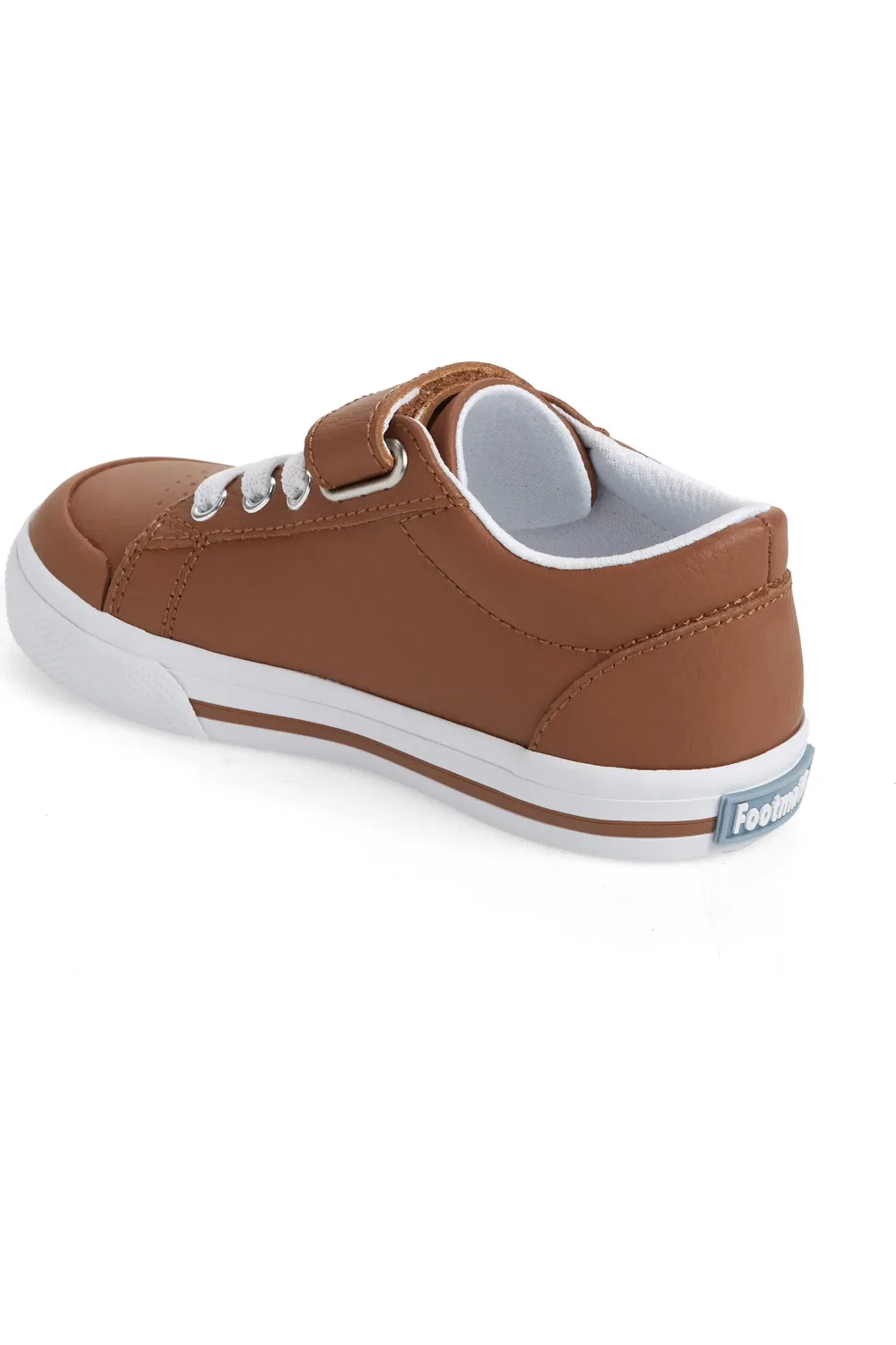 Детские кроссовки на липучке с супинатором Reese Footmates, Brown Leather — фото 2