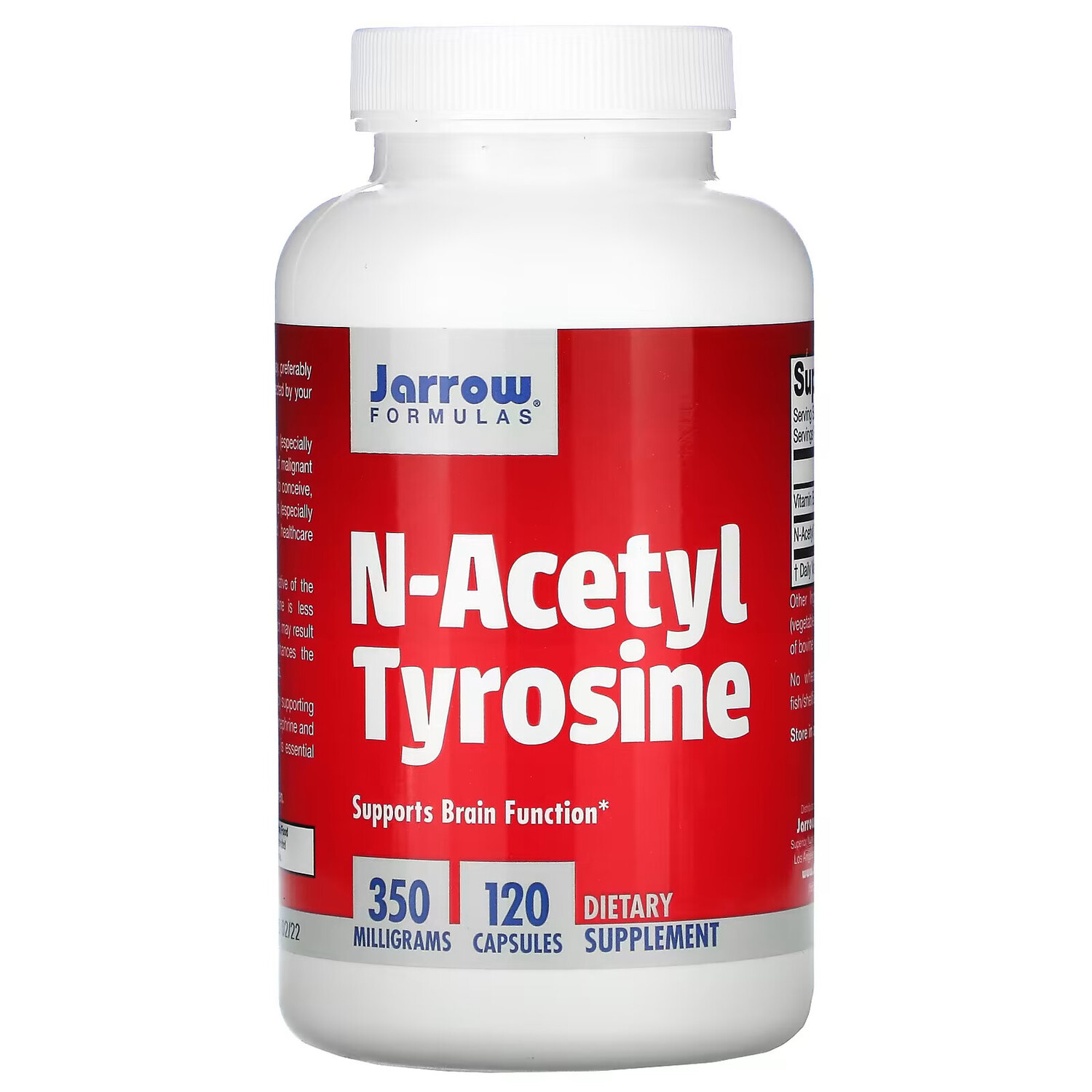 

Jarrow Formulas, N-ацетил тирозин, 350 мг, 120 капсул