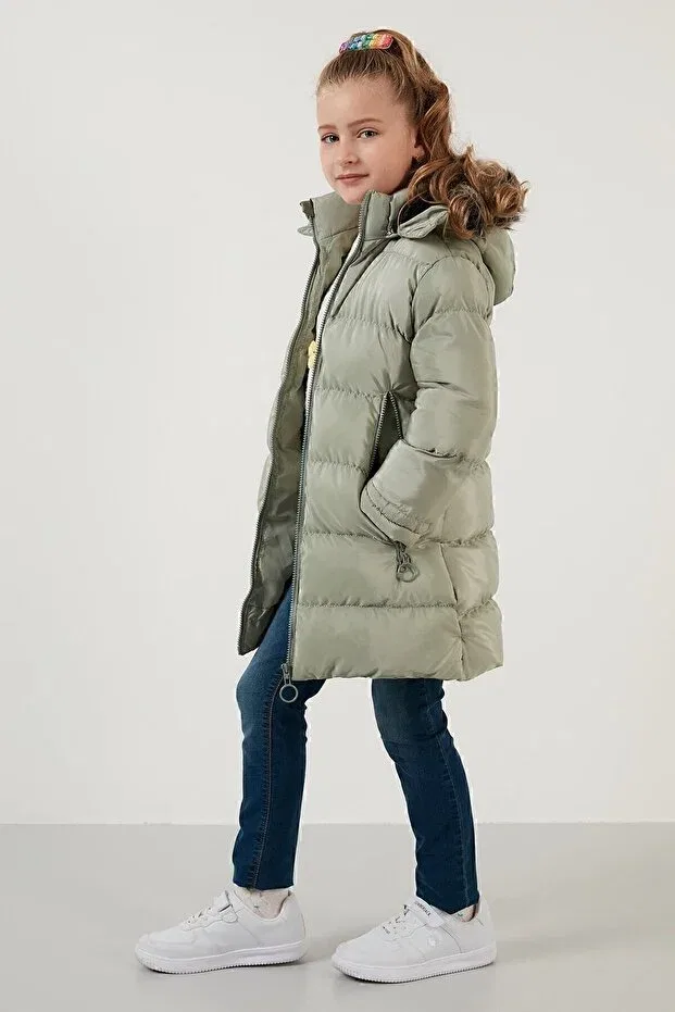 Детское пальто для девочек с длинным рукавом Lela, Mint — фото 4