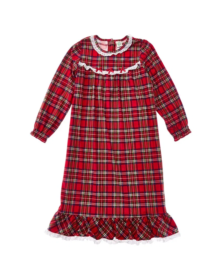 Детское платье-рубашка в клетку Little Me Plaid, красный — фото 2
