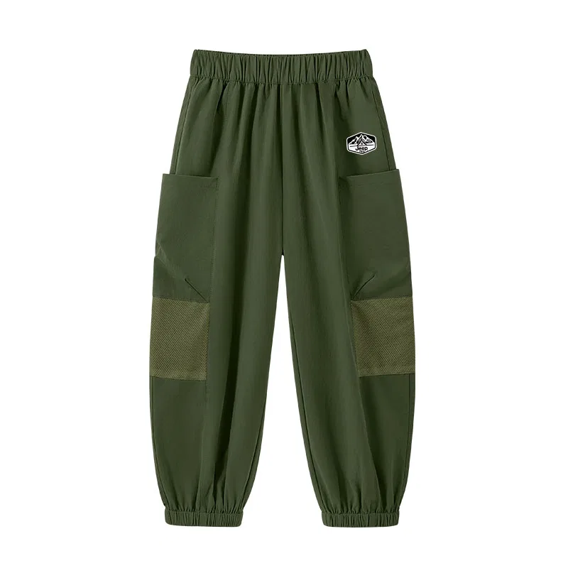 Детские карго-брюки для мальчиков тонкие стрейч Jeep, Army Green/E Mountaineering K